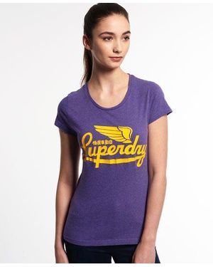 Superdry Icarus T-Shirt Polo Marl - Purple