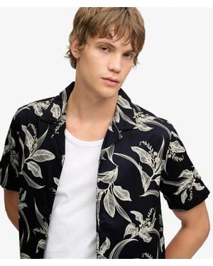 Superdry Hawaiian Print Overhemd Met Korte Mouwen - Zwart