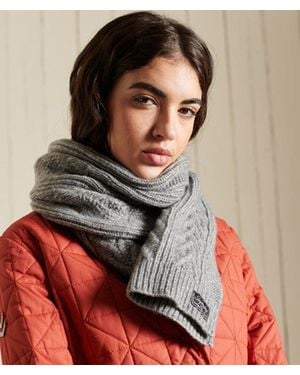 Superdry & Co Cable Lux Scarf - Grey