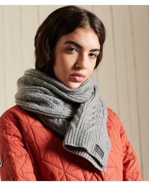 Superdry & Co Cable Lux Scarf - Grey