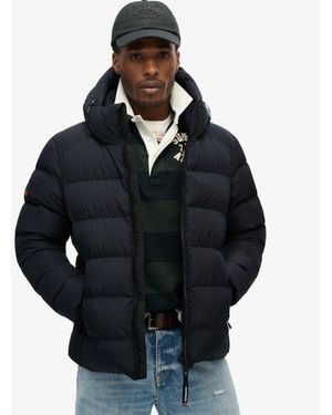 Superdry & Co Hooded Sports Puffer Jacket - Black