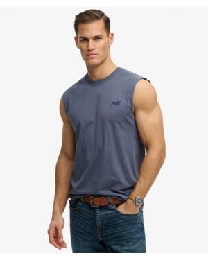 Superdry Essential Logo Tank Top - Blue