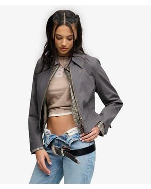 Superdry Bench X & Co Bench Double Zip Collar Ripstop Jacket - Grey