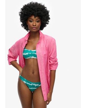 Superdry & Co Tie Dye Recycled Bikini Top - Pink