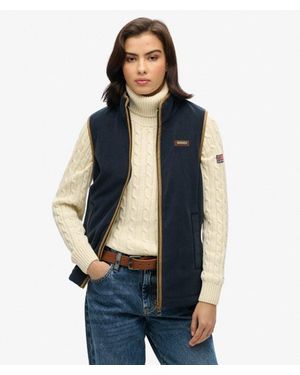Superdry Estate Fleece Gilet - Blue