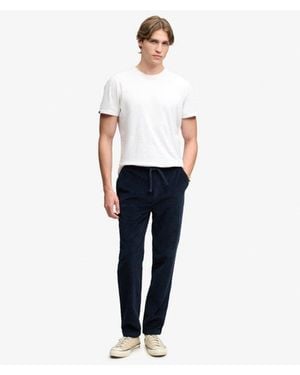 Superdry & Co Merchant Cord Broek Met Trekkoord Rechte Pasvorm - Wit