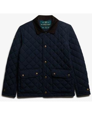 Superdry & Co Quilted Estate Coach Jacket - Blue