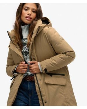 Superdry City Fishtail Padded Parka - Blue