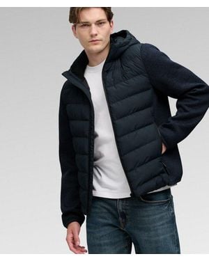 Superdry & Co Hooded Storm Knit Hybrid Jacket - Black