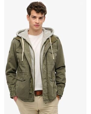 Superdry Hooded Rookie Field Jacket - Green