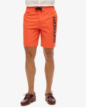 Superdry & Co Sportswear Recycled Board Shorts - Red