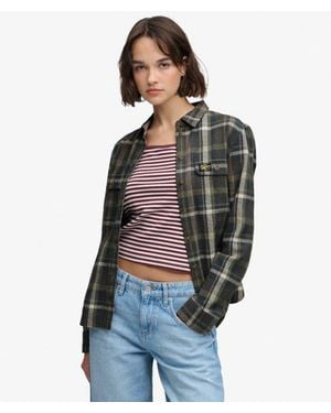 Superdry & Co Lumberjack Check Flannel Shirt - Blue