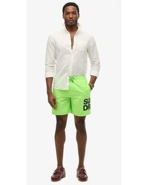 Superdry Sportswear Logo 17-inch Swim Shorts - Green