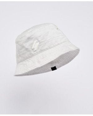 Superdry Bucket Hat Ice Marl - White