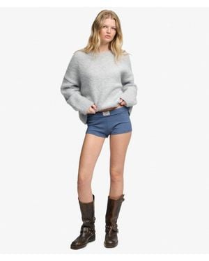 Superdry Athletic Essentials Fold Over Short - Blue