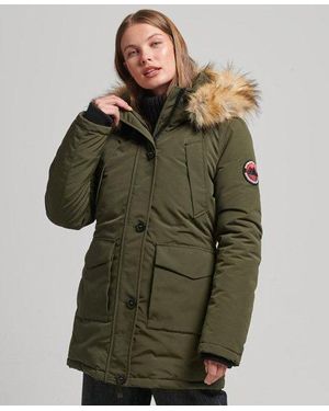 Superdry Ashley Everest Parka Coat in Black Lyst UK