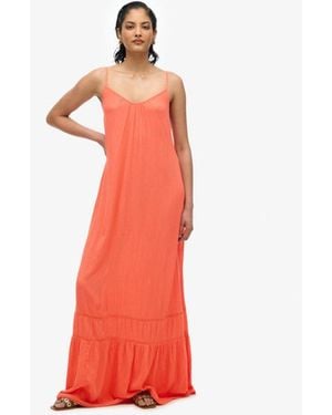 Superdry Cotton Cami Maxi Dress - Red