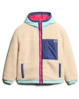 Superdry & Co Vintage Hooded Fleece Jacket - Natural