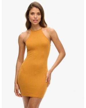 Superdry & Co Strappy Racer Jersey Mini Dress - Orange
