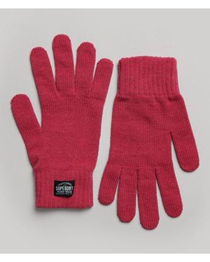 Superdry & Co Classic Knitted Gloves - Red
