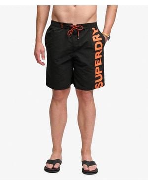 Superdry & Co Classic 19- Inch Logo Board Shorts - Black