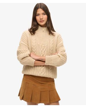 Superdry & Co Vintage Cord Pleated Mini Skirt - Natural