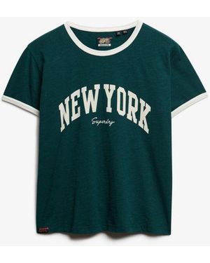 Superdry & Co Athletic Essential Ringer Fitted T-shirt - Green