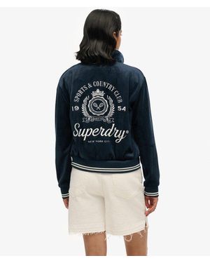 Superdry Country Club Jersey Bomber - Blue