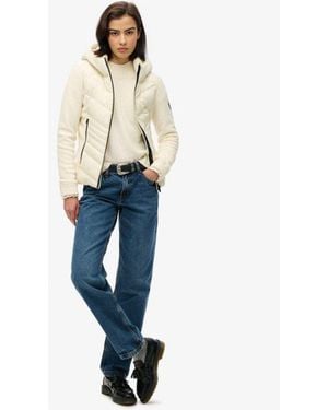 Superdry & Co Hooded Storm Fleece Jacket - Blue