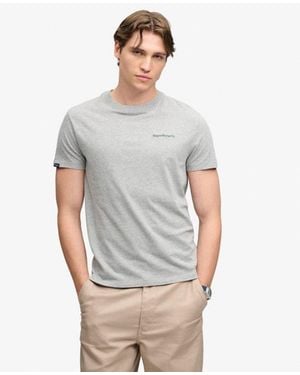 Superdry & Co Essential Company Logo Embroidered T-shirt - Grey