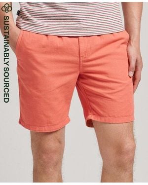 Superdry Vintage Overdyed Shorts Cali Coral - Red
