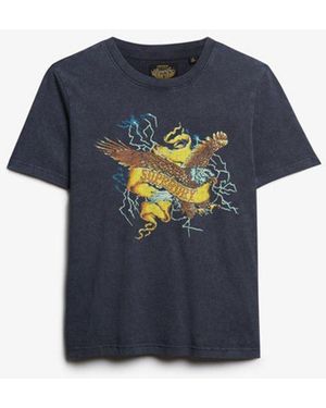 Superdry & Co Biker Rock Graphic Relaxed T-shirt - Blue