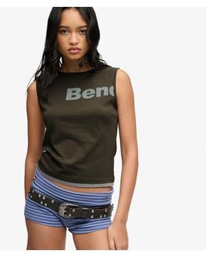 Superdry Bench X & Co Bench Fitted Layer Tank Vest - Grey