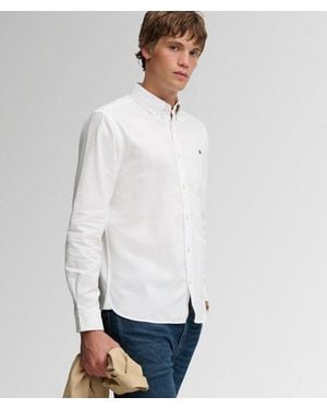 Superdry & Co Classic Oxford Long Sleeve Shirt - White