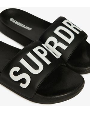Superdry & Co Core Pool Sliders - Black