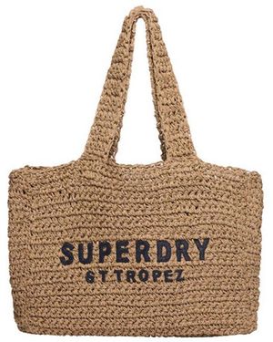 Superdry Gehaakte City Draagtas - Naturel