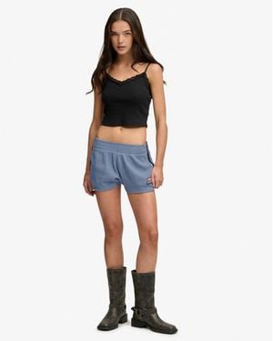 Superdry & Co Athletic Essentials Waffle Retro Shorts - Blue