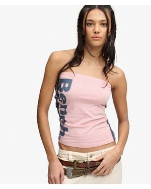 Superdry Bench X & Co Bench Contrast Bandeau Top - Pink