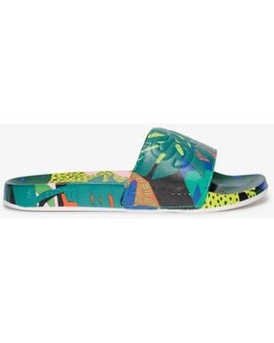 Superdry All Over Print Beach Sliders - Blue