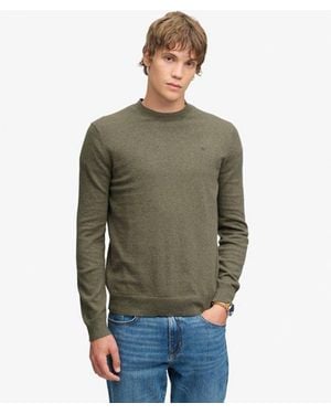 Superdry Essential Lightweight Wool Blend Sweater - Green