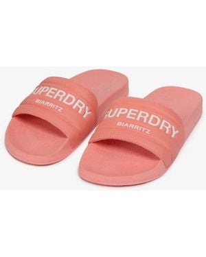 Superdry & Co Destination Pool Sliders - Pink