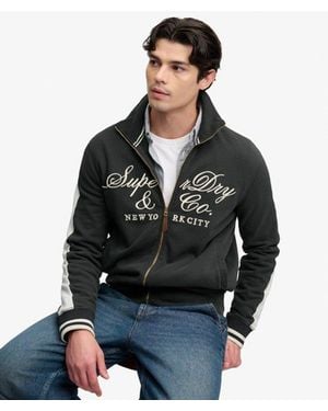 Superdry Company Logo Script Jas Relaxed Pasvorm - Zwart