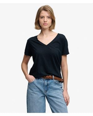 Superdry Studios Slub Embroidered T-shirt - Black