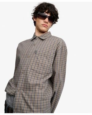 Superdry Bench X & Co Bench Skater Check Long Sleeve Shirt - Gray