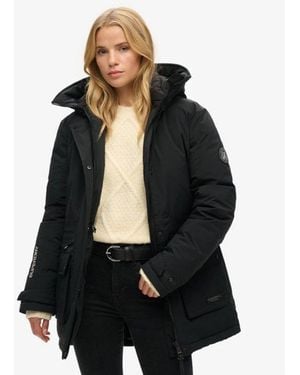 Superdry City Padded Parka Coat - Black