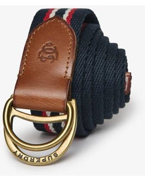 Superdry & Co Heritage Stripe Webbing Belt - Blue