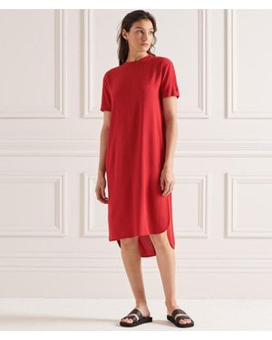 Superdry & Co Curve Hem Shift Dress - Red
