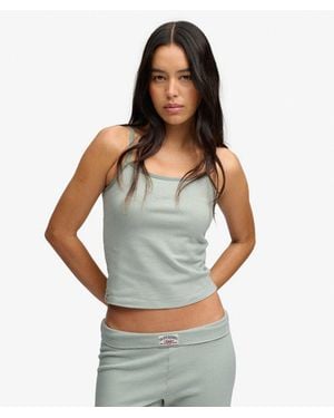 Superdry & Co Athletic Essentials Stripe Cami - Gray