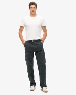 Superdry & Co Organic Cotton baggy Cargo Trousers - White