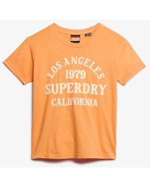 Superdry & Co Surf Logo Fitted T-shirt - Orange